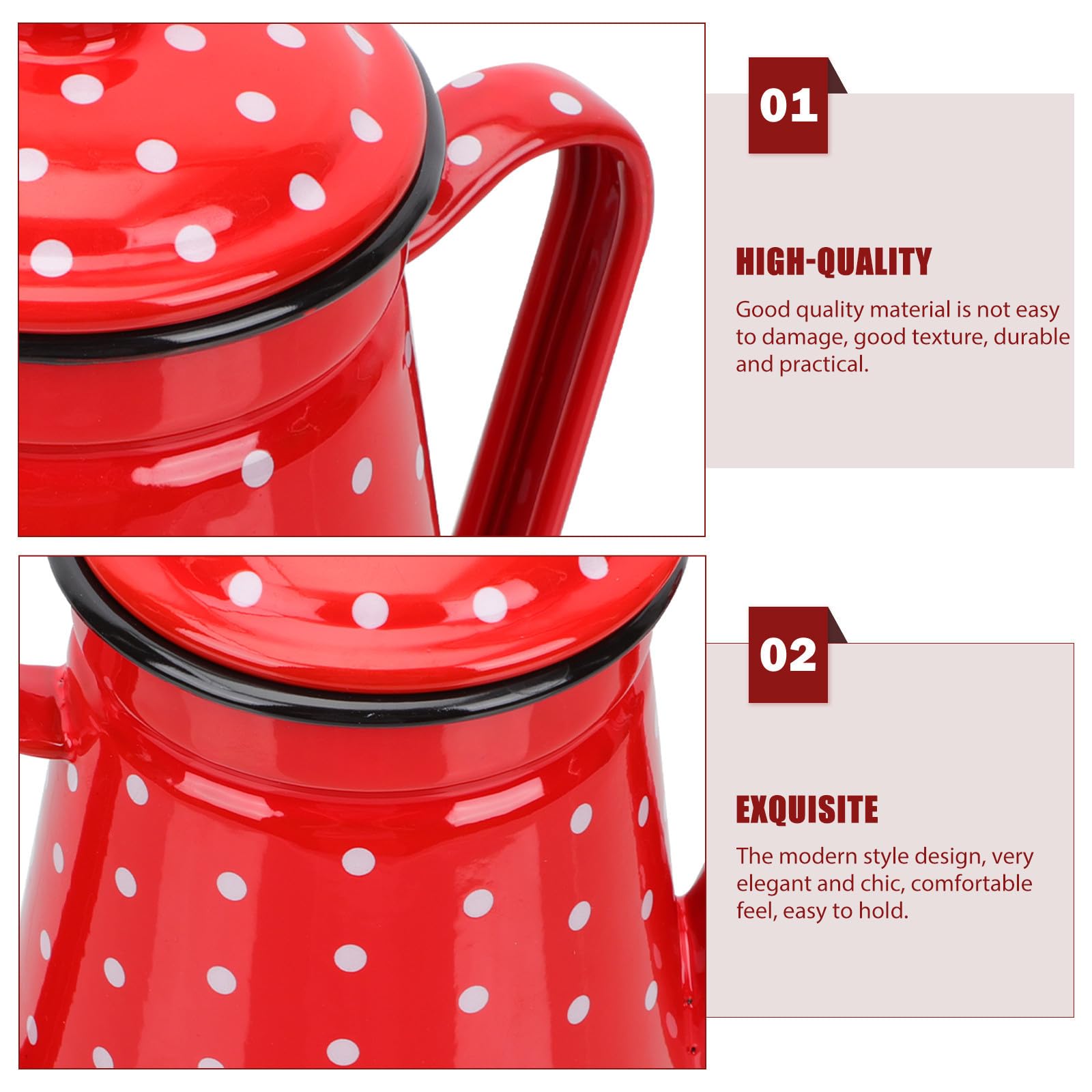 Tetera Esmaltada de Café 1.5l Vertido Controlado para Cocina