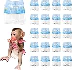 Disposable Monkey Diapers,Marmoset Diapers with Adjustable Elastic Waistline,Monkey Diapers for Pet Monkeys,Ultra Absorbent Leak-Proof,For Marmosets、capuchin Monkeys、proboscis Monkey Etc.(20PCS) (xxs)