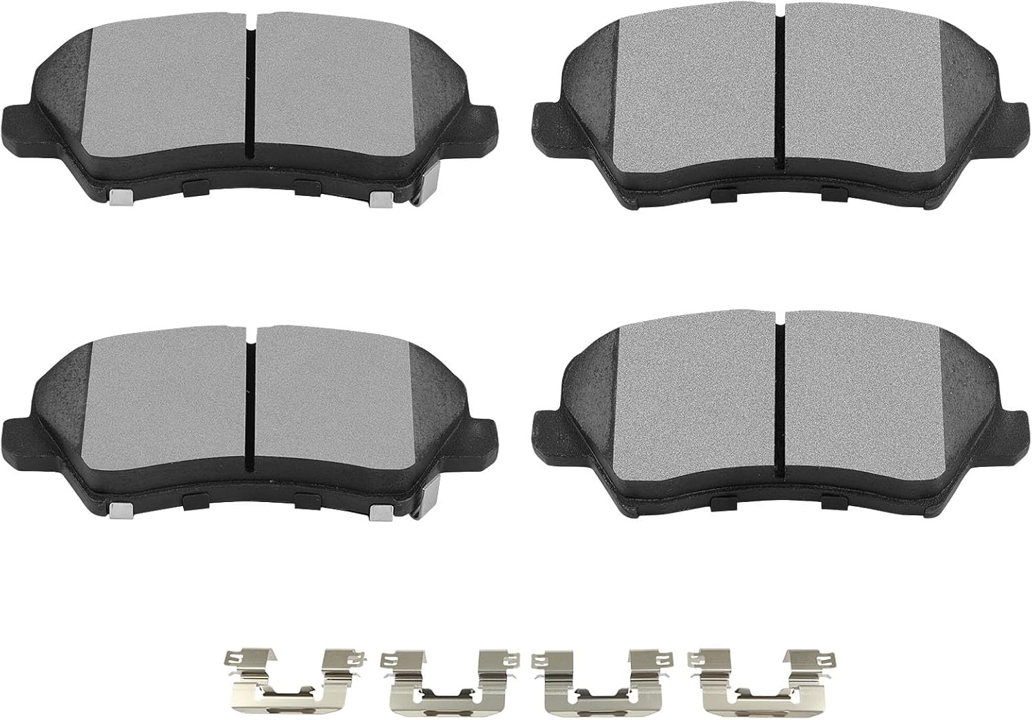 SCITOO D1828 Ceramic Brake Pads Set - Front w/Hardware Replacement For Hyundai Elantra GT, Veloster, Kia Forte 2017-2018, Forte Koup 2017, Forte5 2017-2018