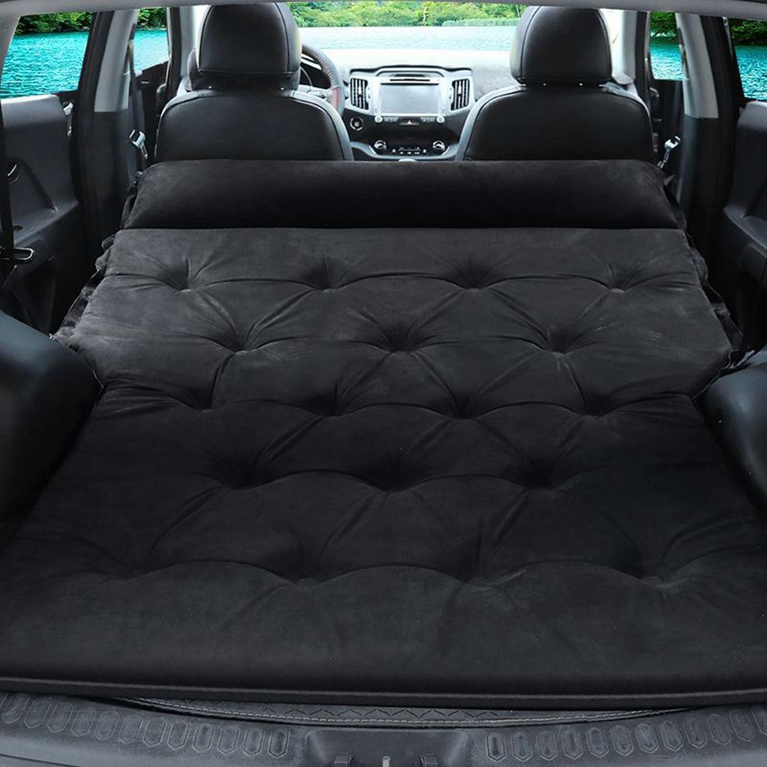 Materasso Gonfiabile per Auto per Buick Encore Encore GX Enclave Envision,Materassino Floccata Portatile Pieghevole Letto Aria Multifunzionale Airbed,I-Black 02