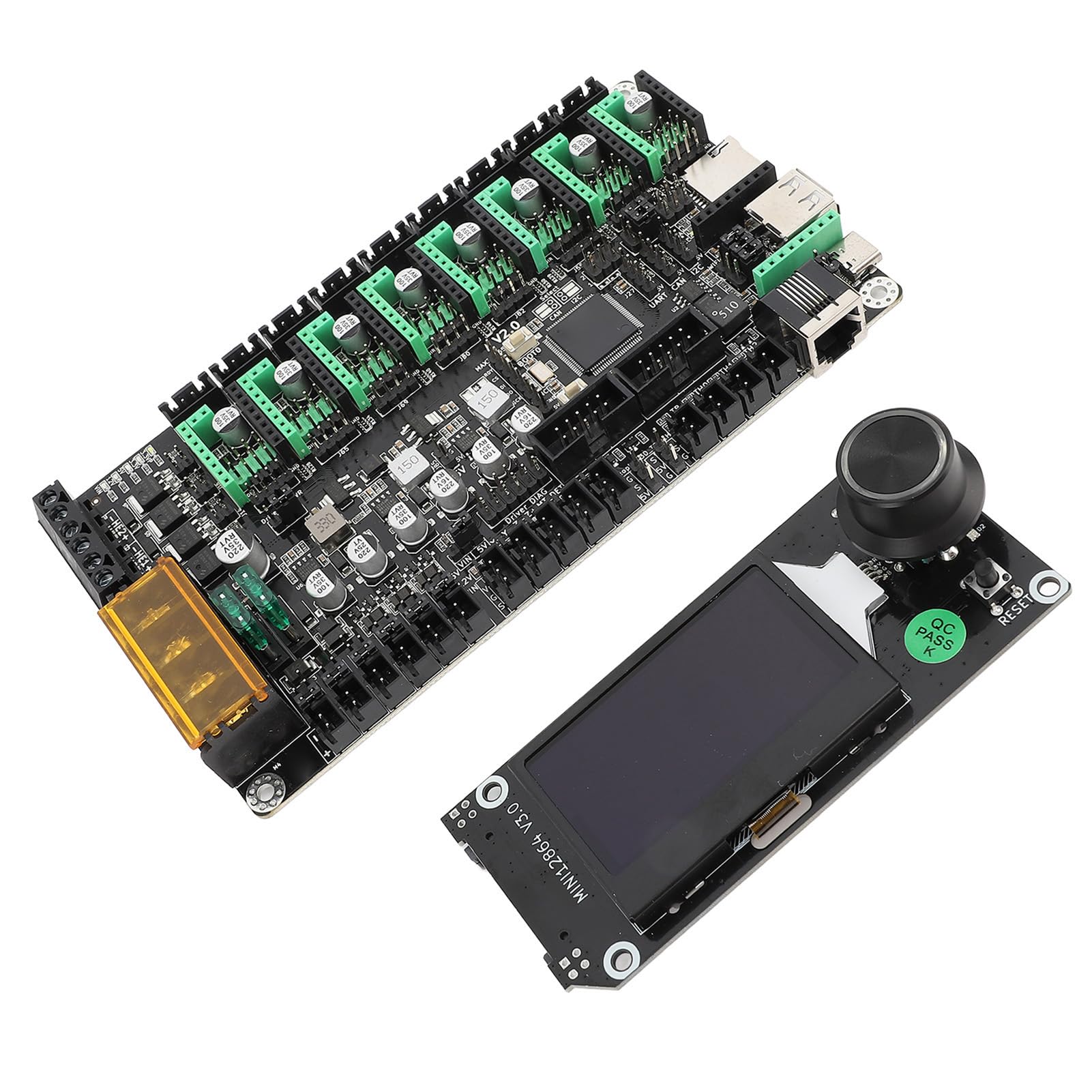 Generic Tablero de Control MKS V2 Actualizado con Pantalla LCD Mini12864 V3 para Sistemas de Impresora 3D DC12-24V