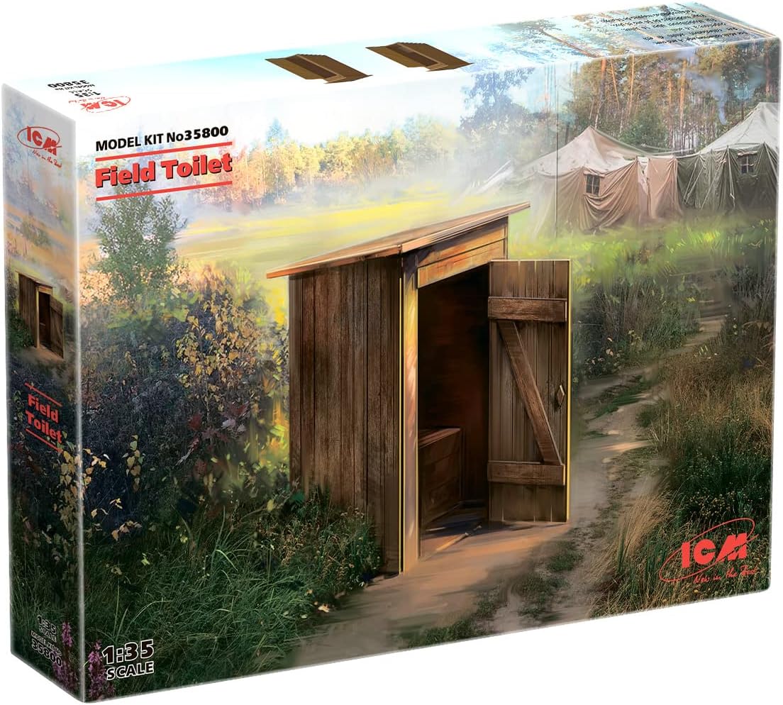 ICM Plastic Model Kit (35800) - Plastic Figure Model WC (Field Toilet), Scale 1:35