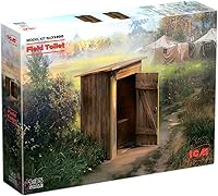 Vista 1 de ICM Kit de modelo de plástico (35800) - Figura de plástico modelo WC (inodoro de campo), escala 1:35, Gris