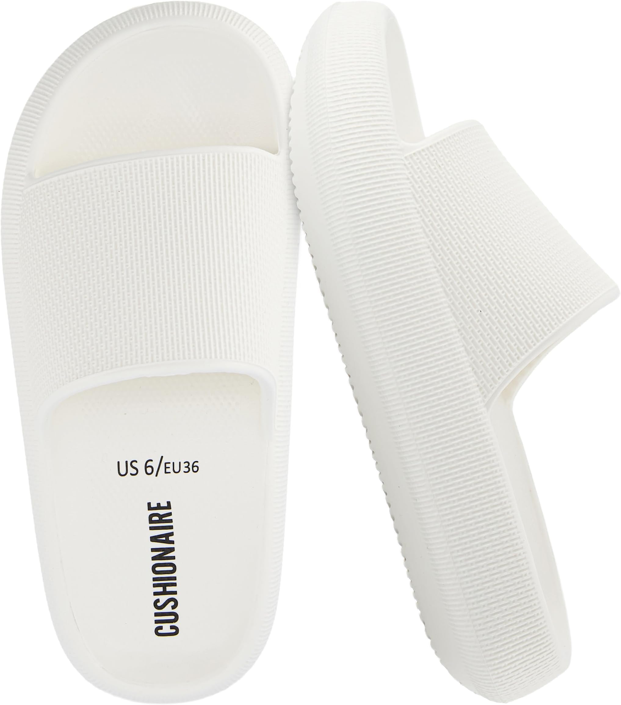 CUSHIONAIRE Women's Feather Cloud Recovery Slide Sandal + Comfort