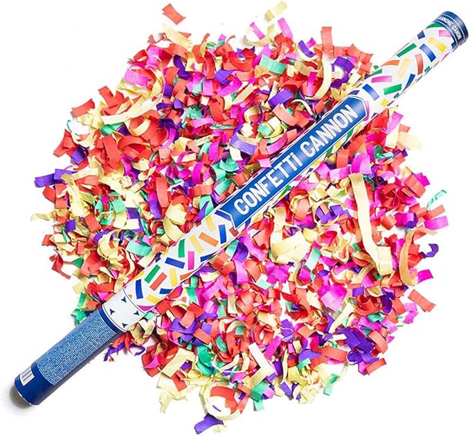 Confetti Cannon Mix Colour Party Popper 40cm, 60cm, 80cm (80cm)