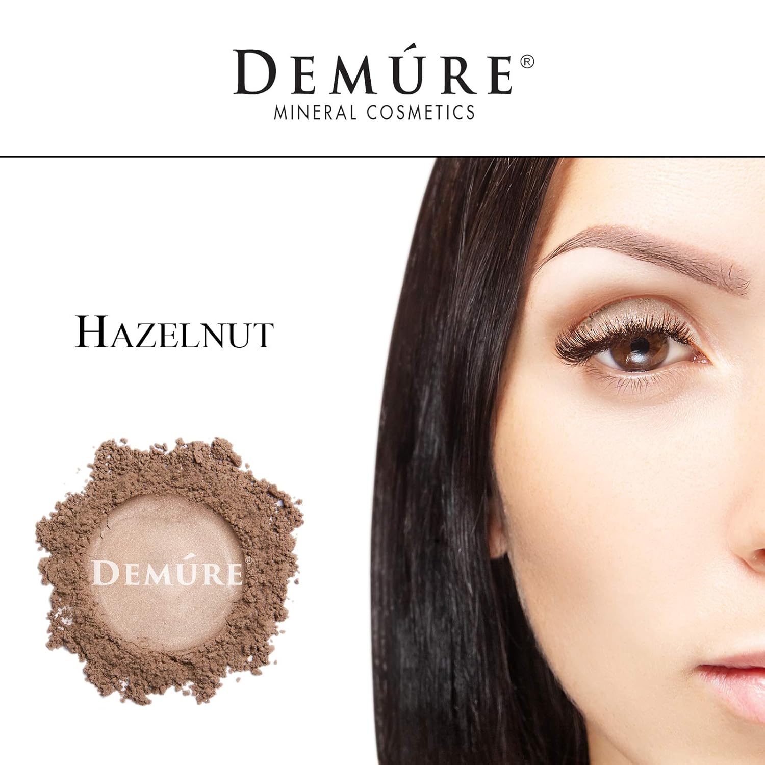 Demure Mineral Make Up (Hazelnut) Eye Shadow, Matte Eyeshadow, Loose Powder, Eye Makeup, Professional Makeup - Image 5