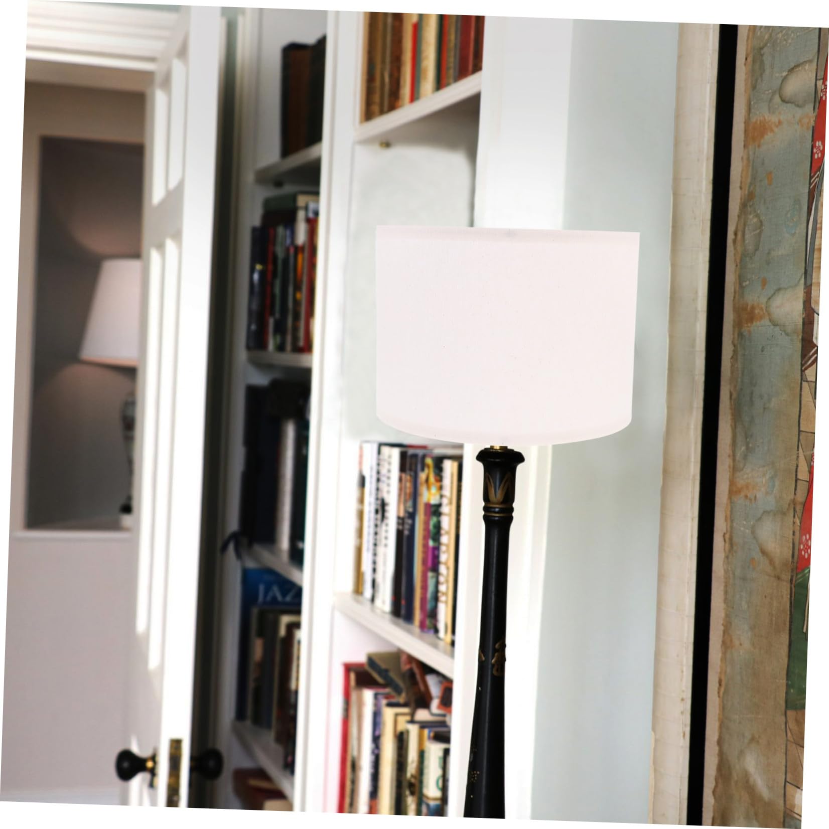 Pantalla Cm 26x19 E27 Desmontable para Lámpara Lino Mesa