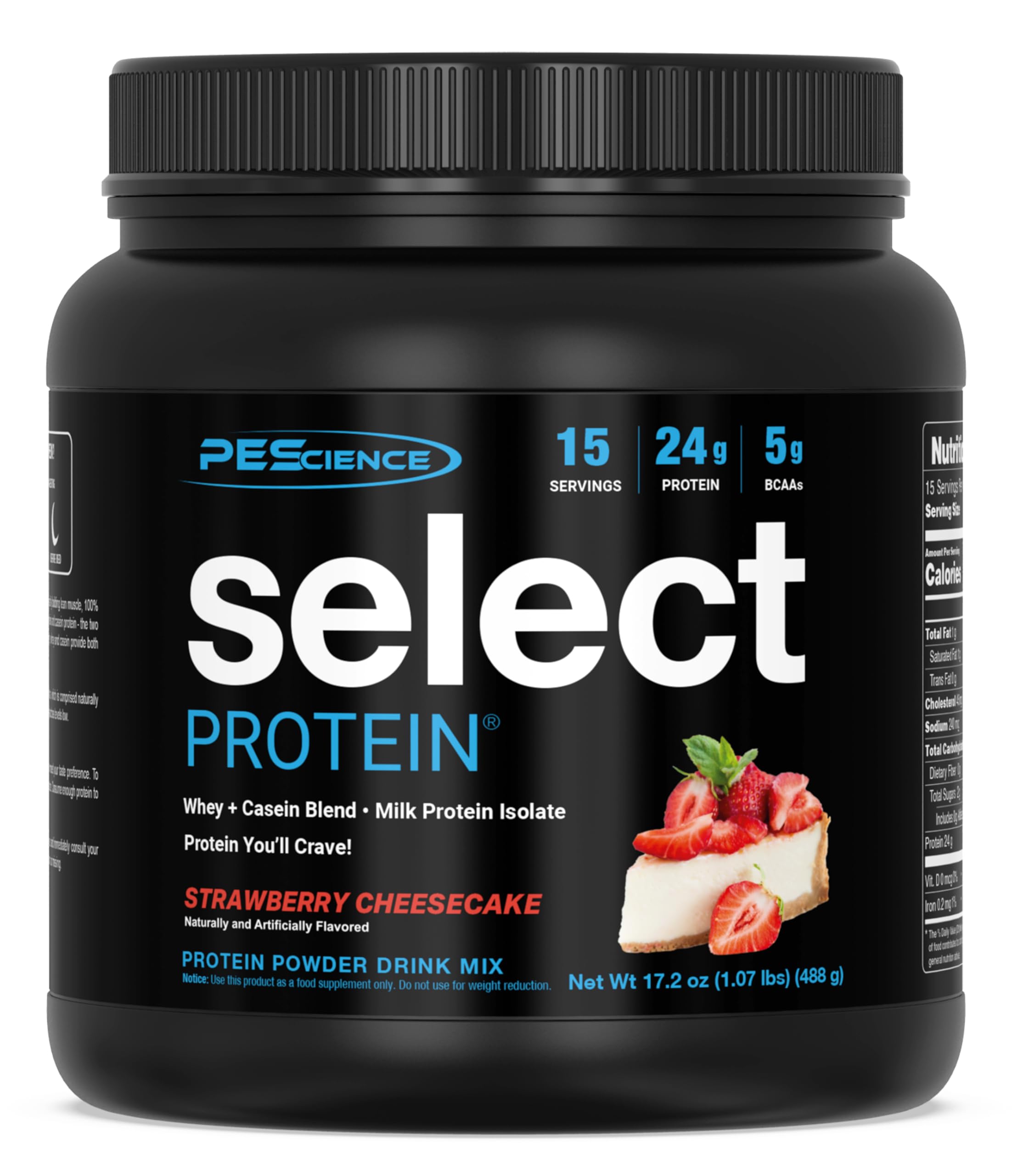 PEScience Select Protein Powder, Strawberry Cheesecake, 15 Servings