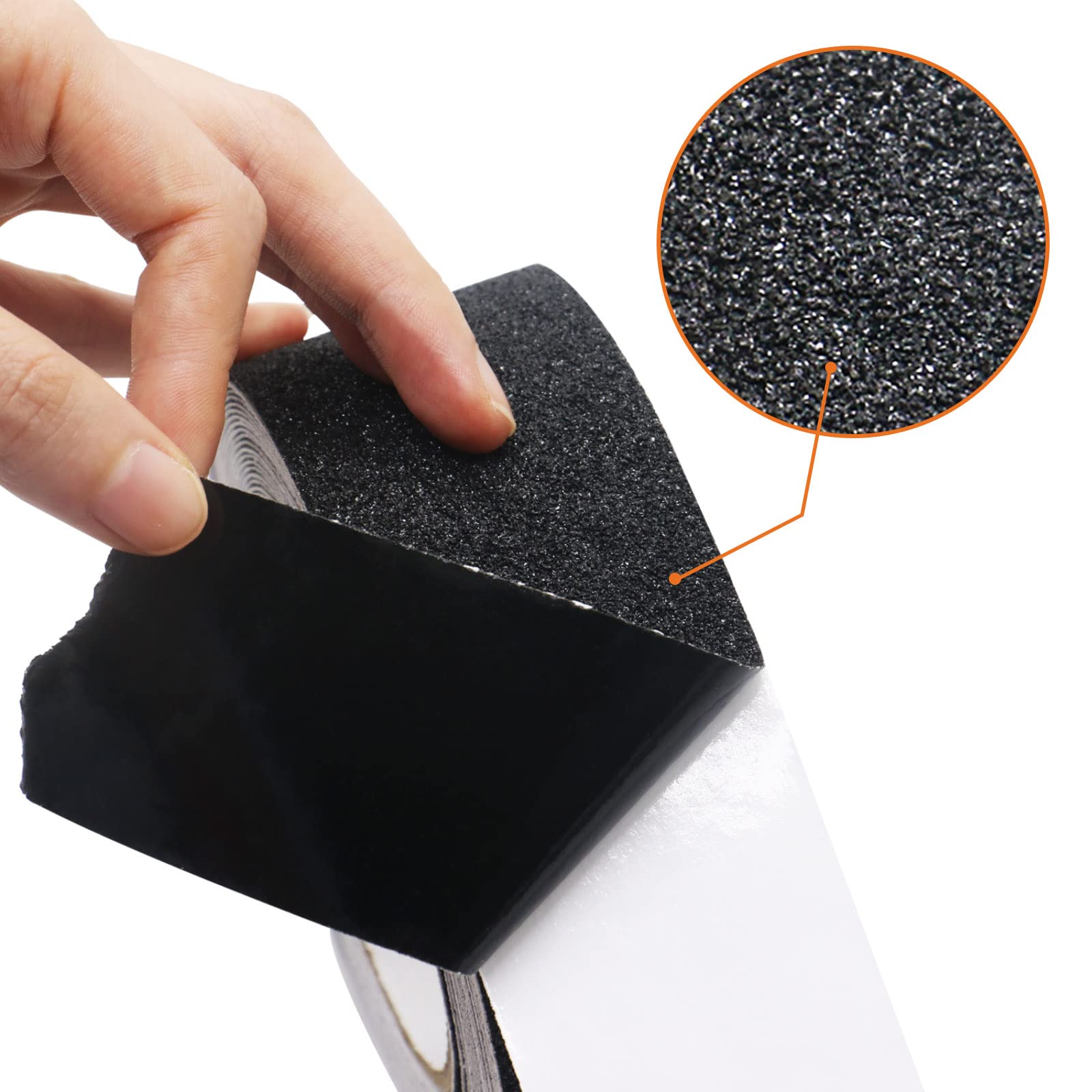 BOMEI PACK Ruban adhésif antidérapant 50 x 10 cm lot de 2 noir