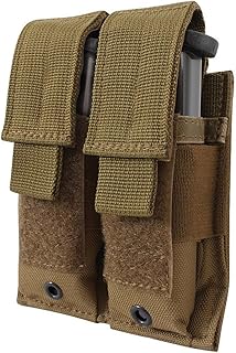 Rothco Double Pistol Mag Pouch, Molle Coyote Brown