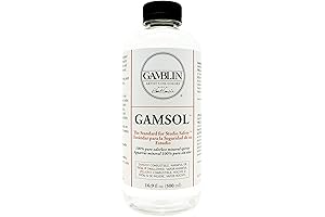 Gamblin Natural Turpenoid Solvent For Oil Colors and Brushes, 16.9 Fl Oz (Pack of 1)