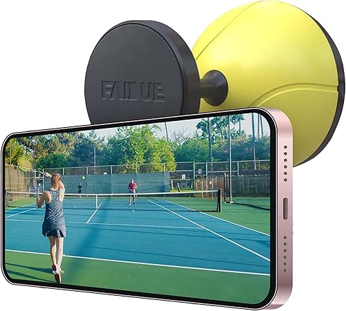 Soporte de teléfono para valla de tenis y pickleball - Idea de regalo para hombres y mujeres - Accesorios de entrenamiento para niños y niñas -