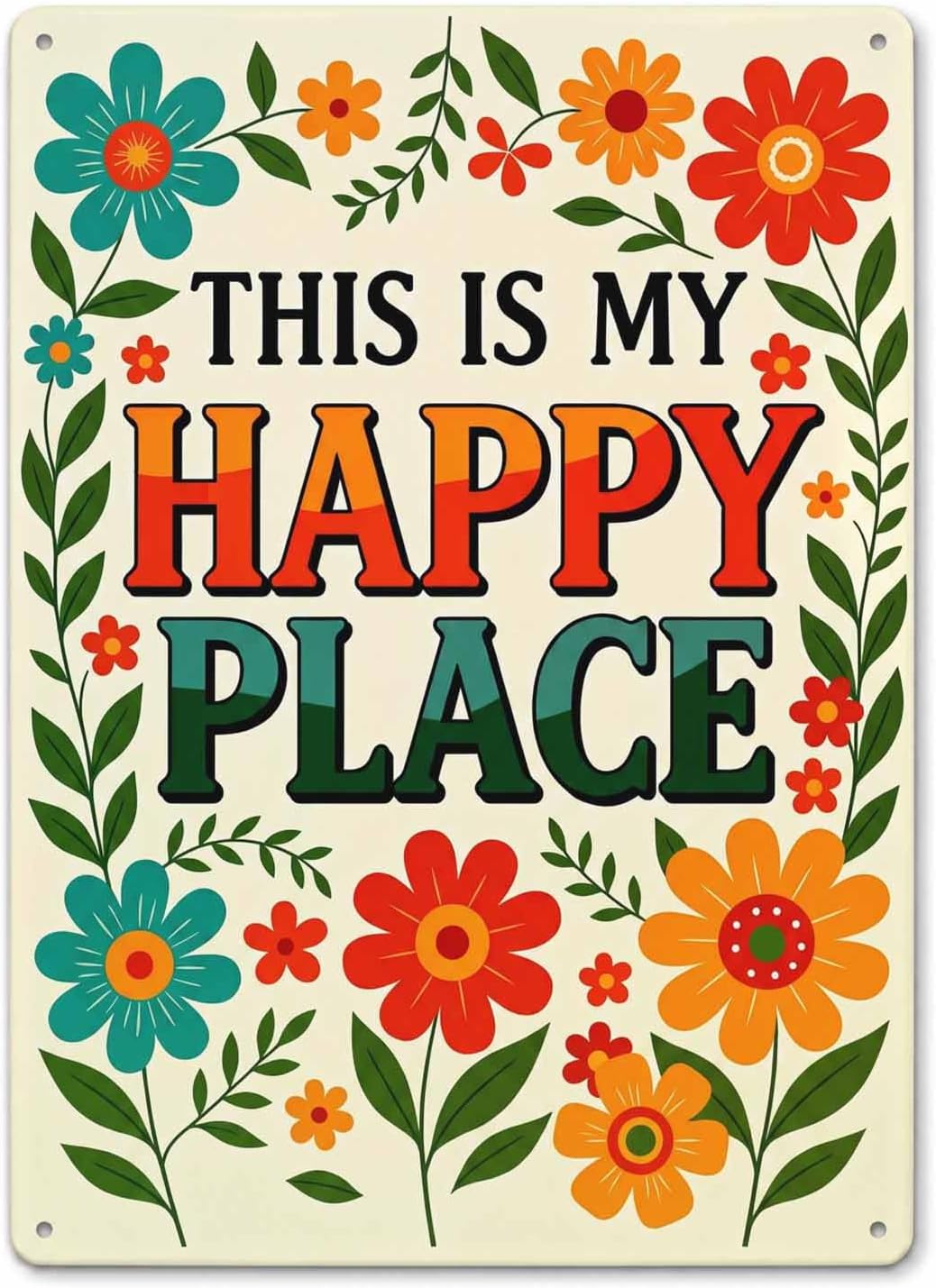 Garden Metal Signs 8X12 Inch Outdoor Wall Decor for Garden Vintage Tin Art