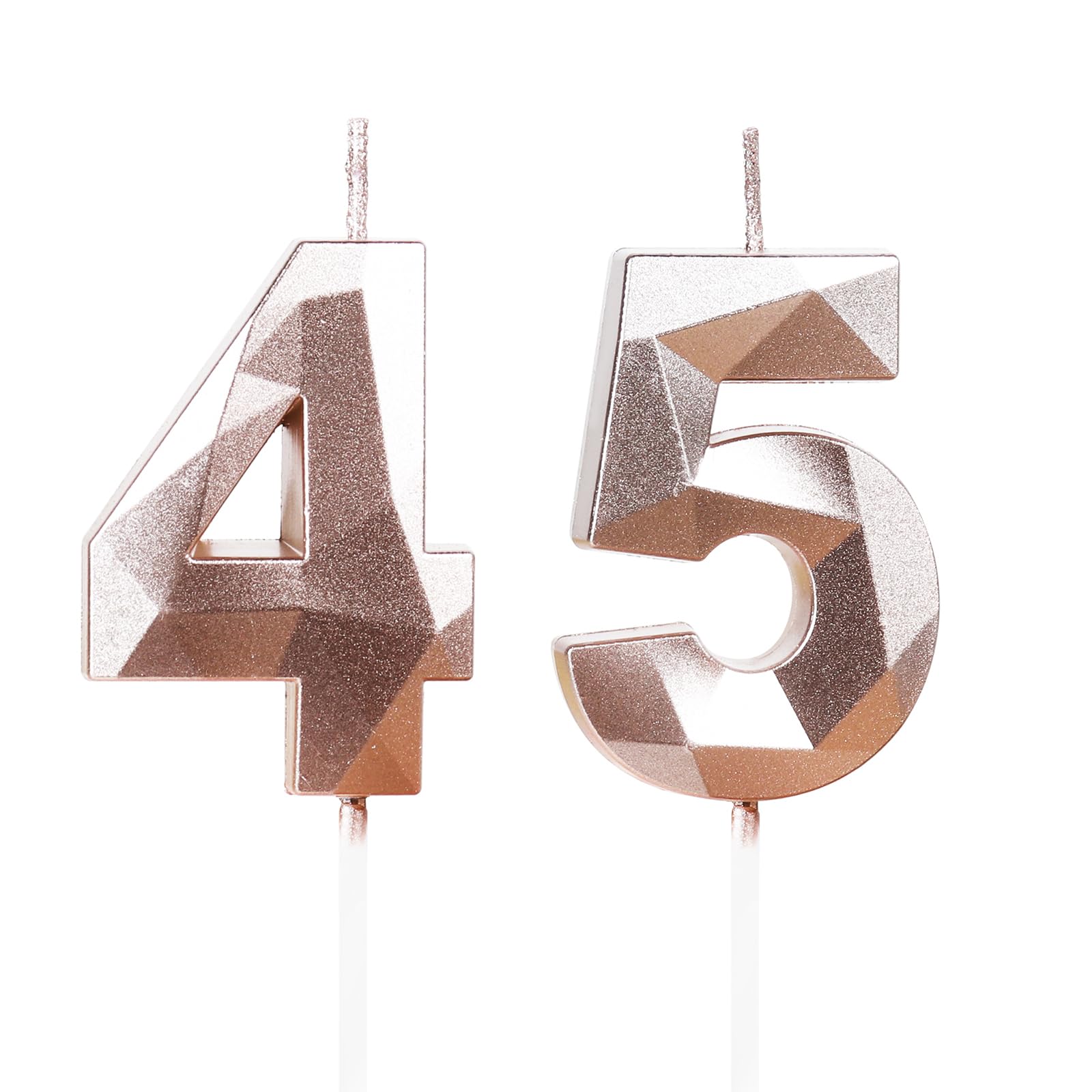 Yiran 50th Birthday Candles, Gold Number 50 Happy Birthday Candles, Cake Topper Decorations for Birthday Party, Wedding Anniversary Celebration Supply — view 25