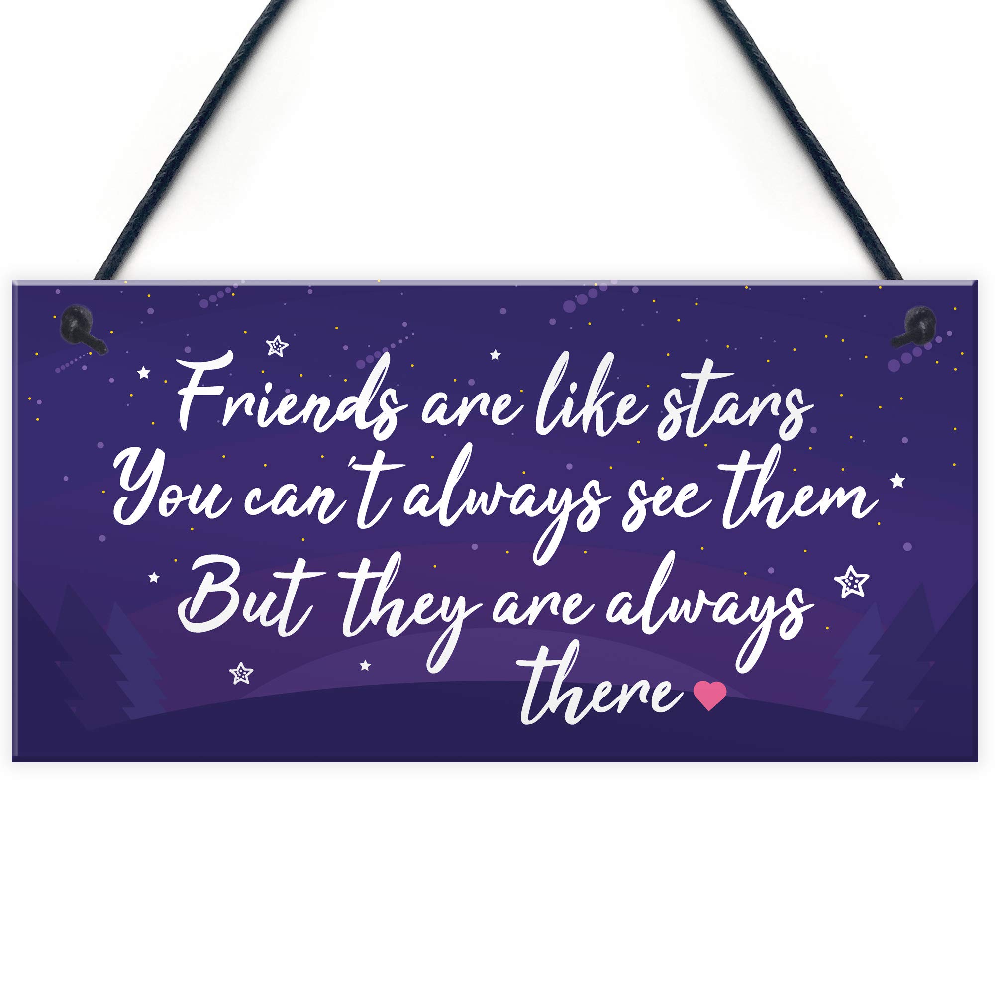 Red Ocean Friendship Gift Friends Are Like Stars Hanging Plaque Birthday Gift For FRIEND Thank You Sign