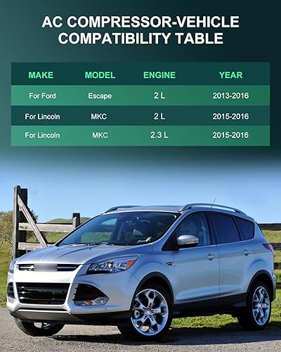 Miniatura 777 de SCITOO Compresor de CA para Acura TSX 2.4L 2004 2005 2006 2007 2008, CO 10849T Compresor de aire acondicionado con embrague 38810RBBA01 10360661