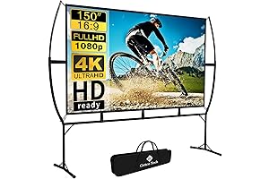 Projector Screen with Stand: Transform Your Backyard into a Cinematic Oasis