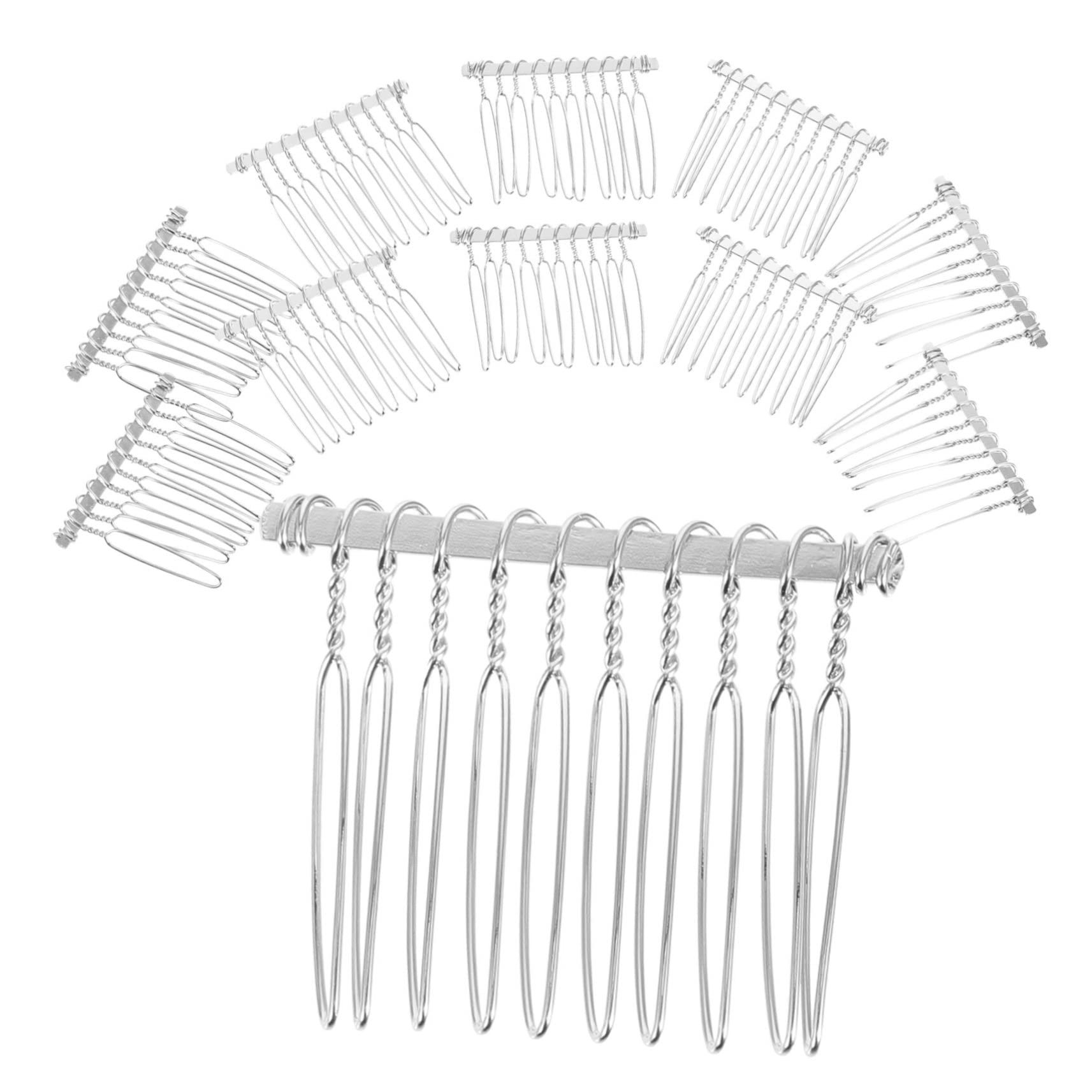 VICASKY 100 Pezzi Pettine Sposa in Metallo Accessori Sposa Leggeri e Comodi Pettinino Decorativo per Chignon Facile Accessori per Donne e Ragazze Fermaglio Nuziale