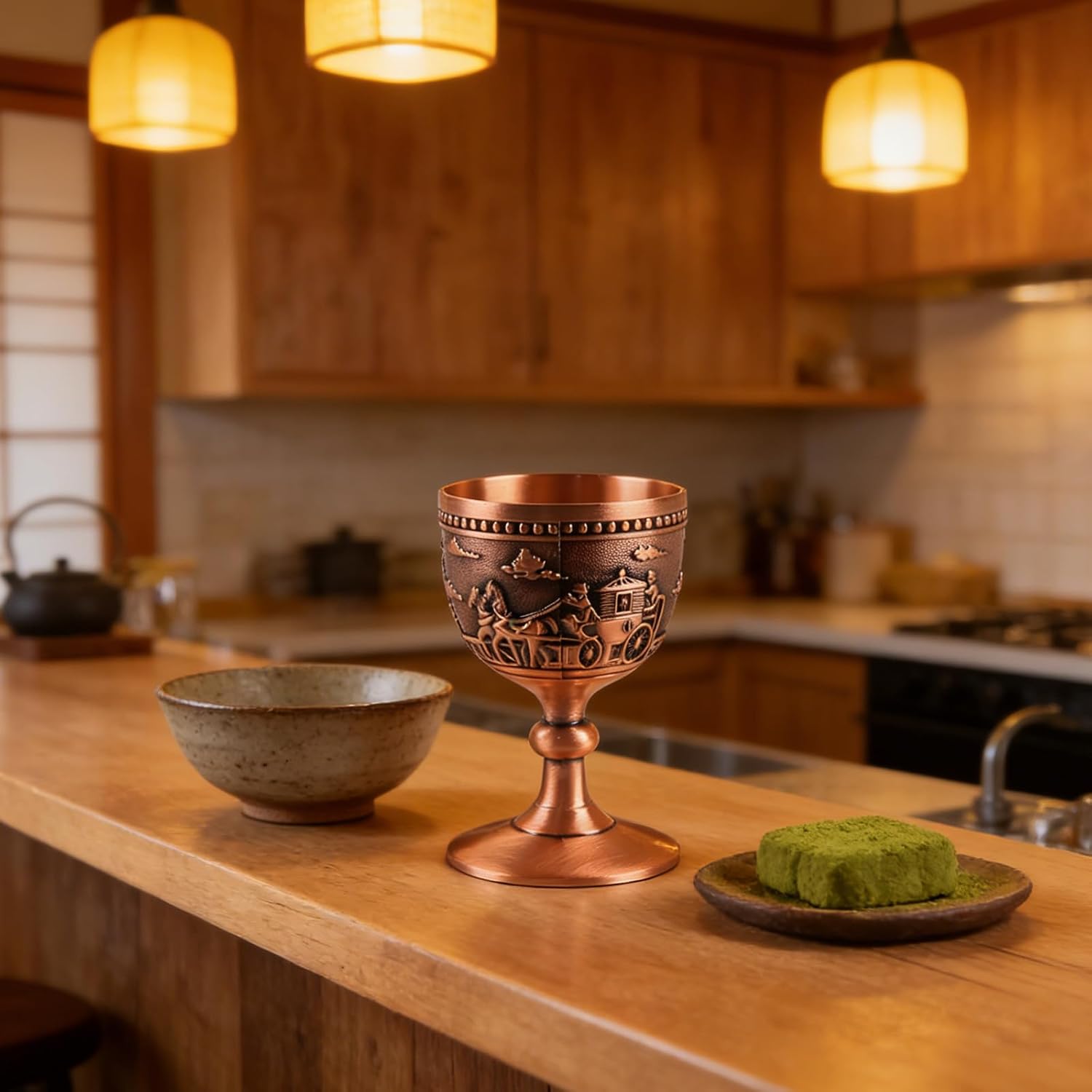 Handcrafted Zincs Alloy Elegant Highballs Glass Russian Inspires Barwares White Wine Goblet for Whiskeys and Cocktails Metal Mixture Drink Glass