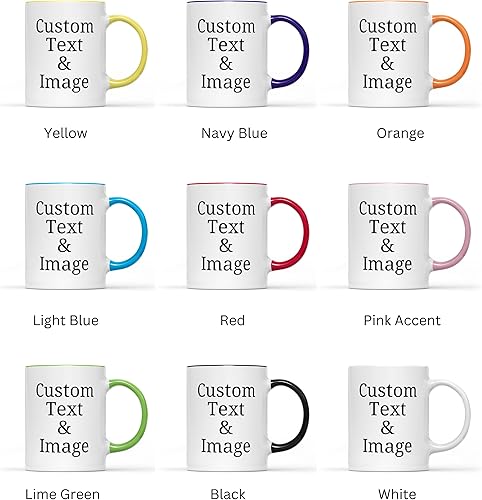 Miniatura 2 de Taza con foto personalizada con texto personalizado, sube tu imagen con diferentes diseños Taza con Foto Personalizada y Texto Taza de cerámica