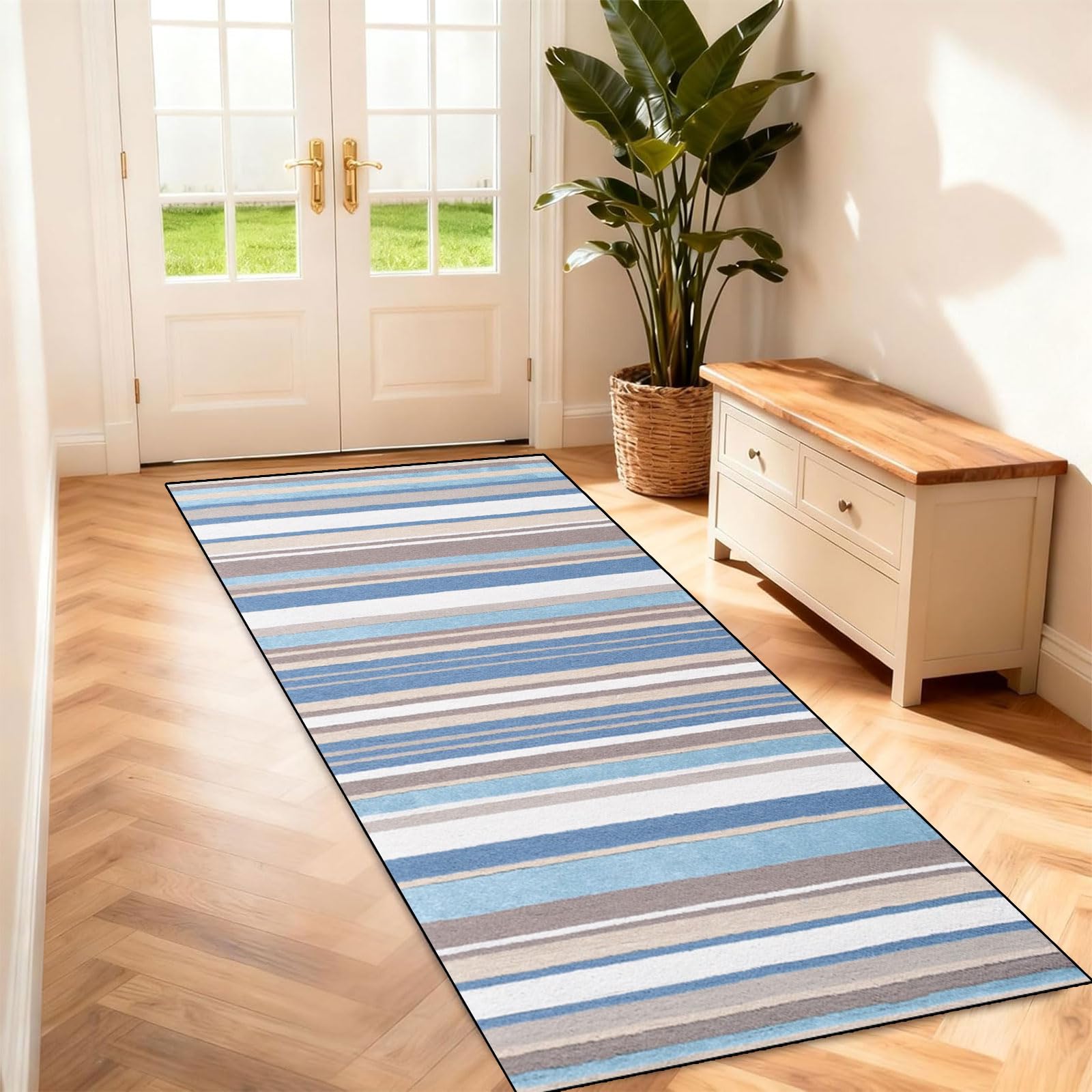 Alfombra cocina lavable moderna antideslizante de pelo corto para pasillo
