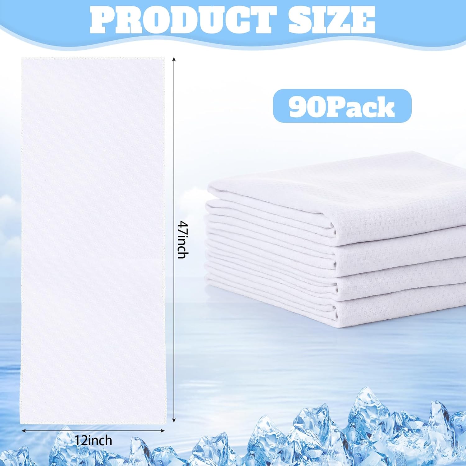 Honoson Cooling Towel Bulk - Neck & Face Cool Chilly Towels Microfiber Breathable Sport Sweat Rag for Gym, Yoga, Travel, Camping, Running, Outdoor