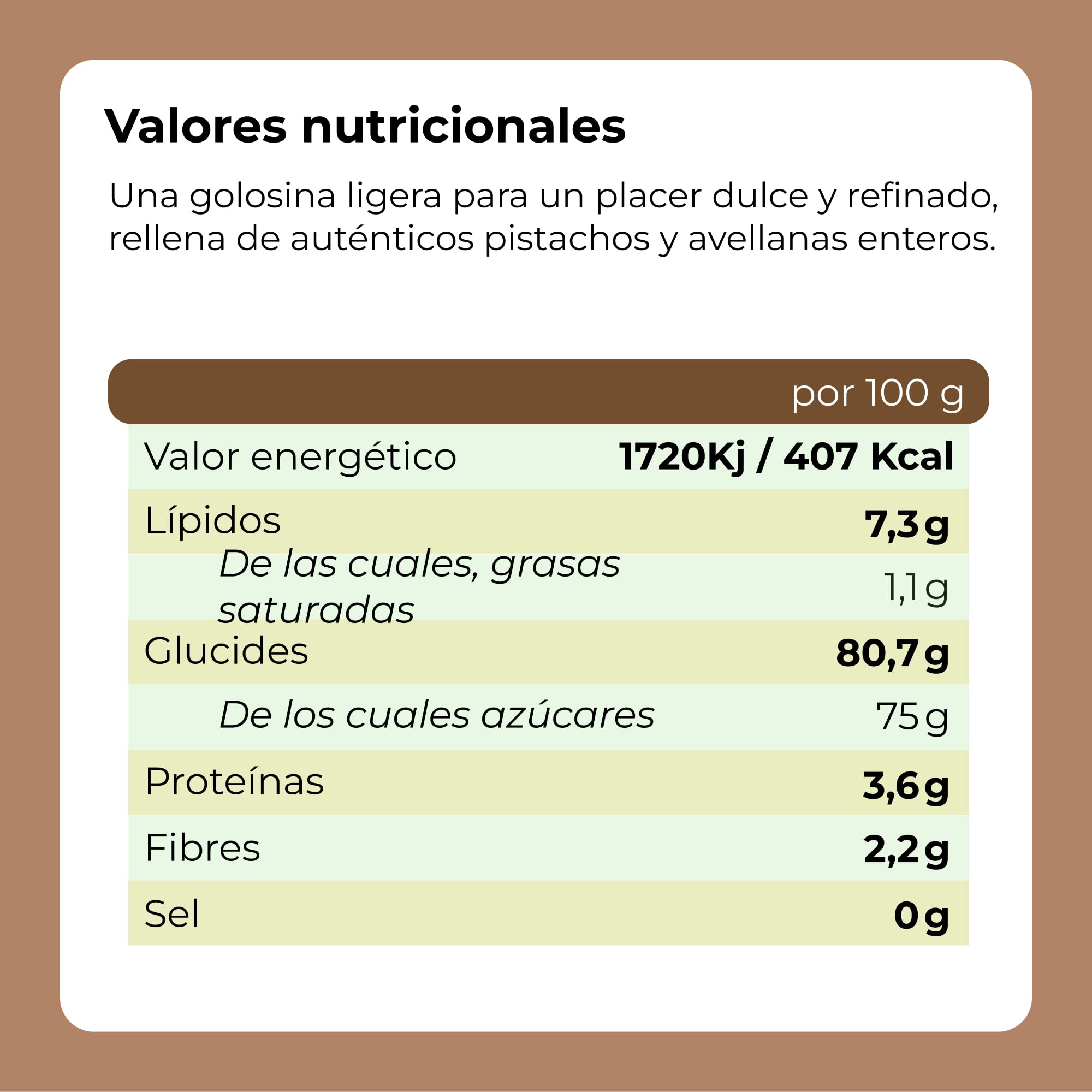 Delicias turcas Con avellana, Pistacho, coco 500 g.