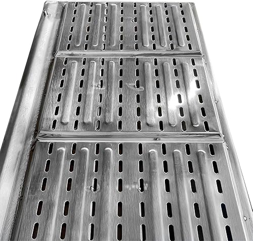 Miniatura 5 de Parrilla superior de acero inoxidable HD de 36 x 20 pulgadas con parte superior plana para estufa de triple quemador, parte inferior de costilla