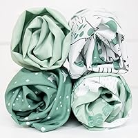 Vista 4 de The Peanutshell Paquete de 4 sábanas para moisés, suaves, ovaladas y ajustadas para bebé niña o niño, rectangular, fundas ajustables para cuna