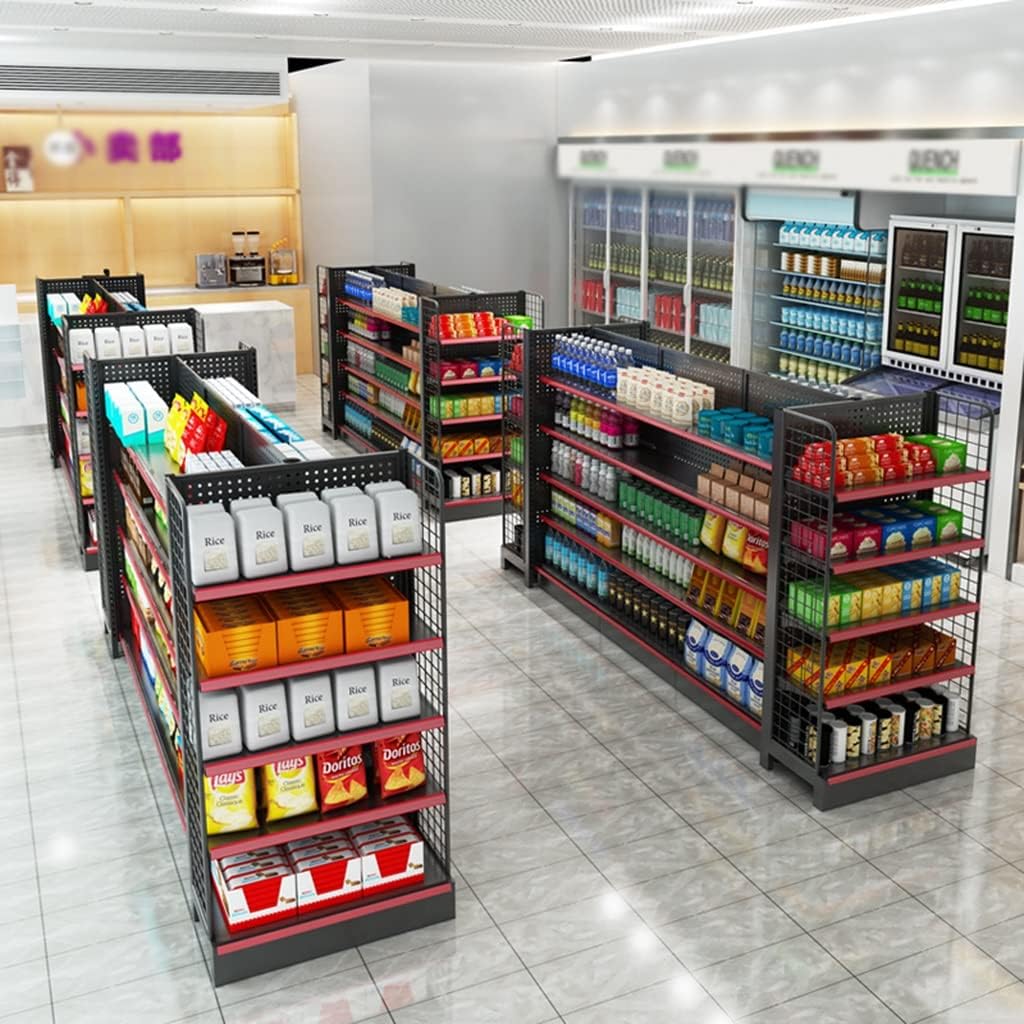 5 Tier Supermarket Shelf, Heavy Duty Storage Shelves, Metal Shelving Unit, for Kitchen, Store,Garage Organization, 78*40*165cm