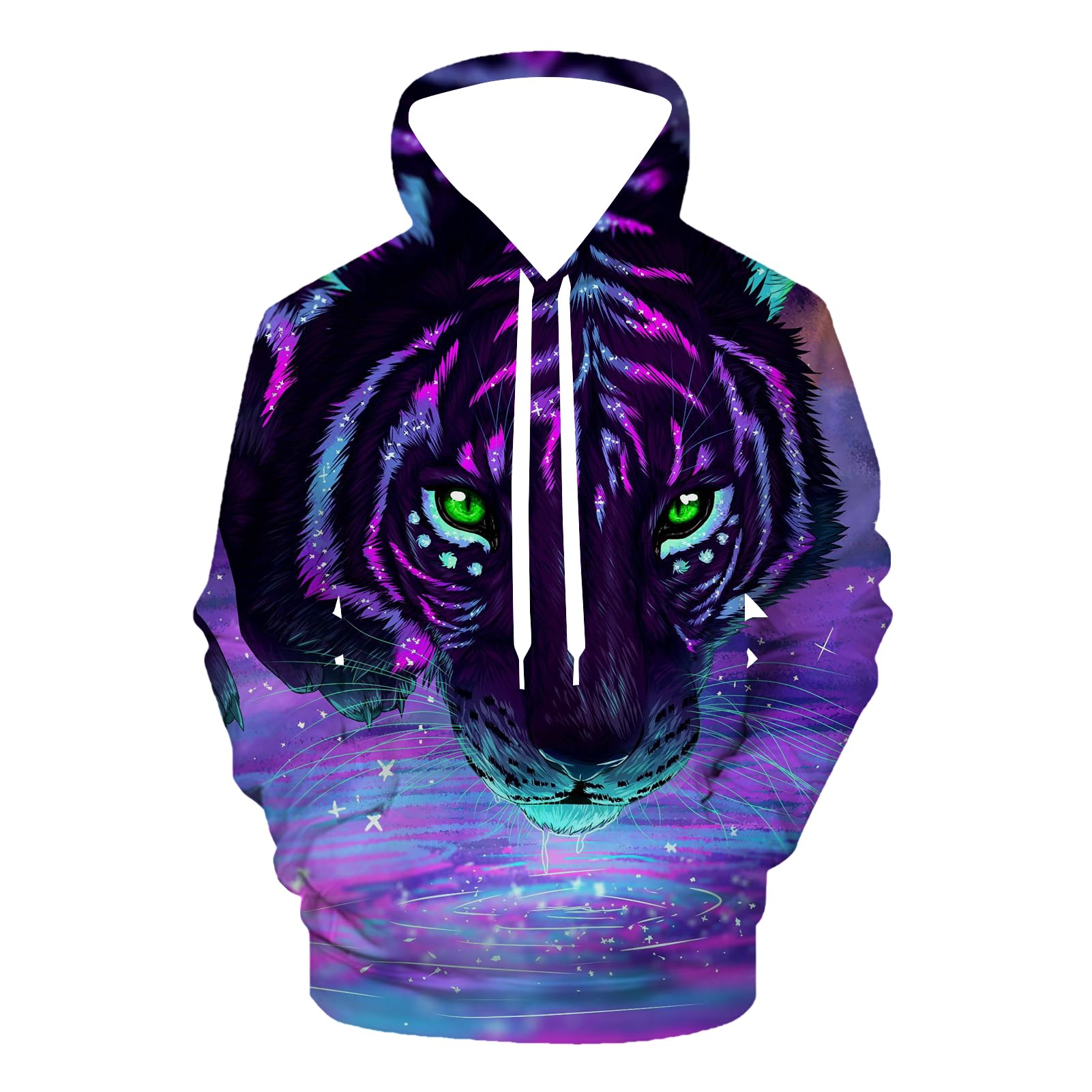 3D Graphic Hoodies for Men Realistic Digital Print Pullover Hoodie Hooded Sweatshirt