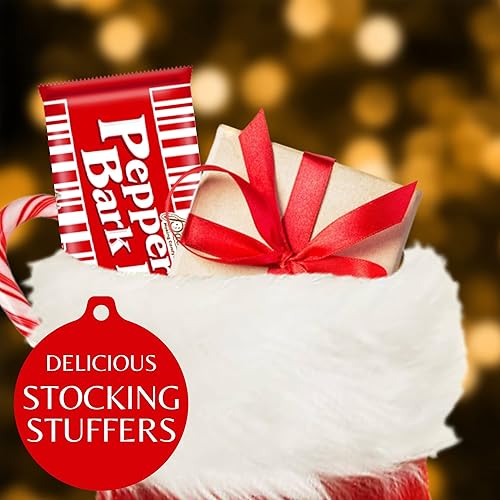 Miniatura 4 de Barras de corteza de menta navideñas de 35 onzas y 4 onzas de corteza de menta envueltas individualmente rellenos de calcetines y más paquete de 4