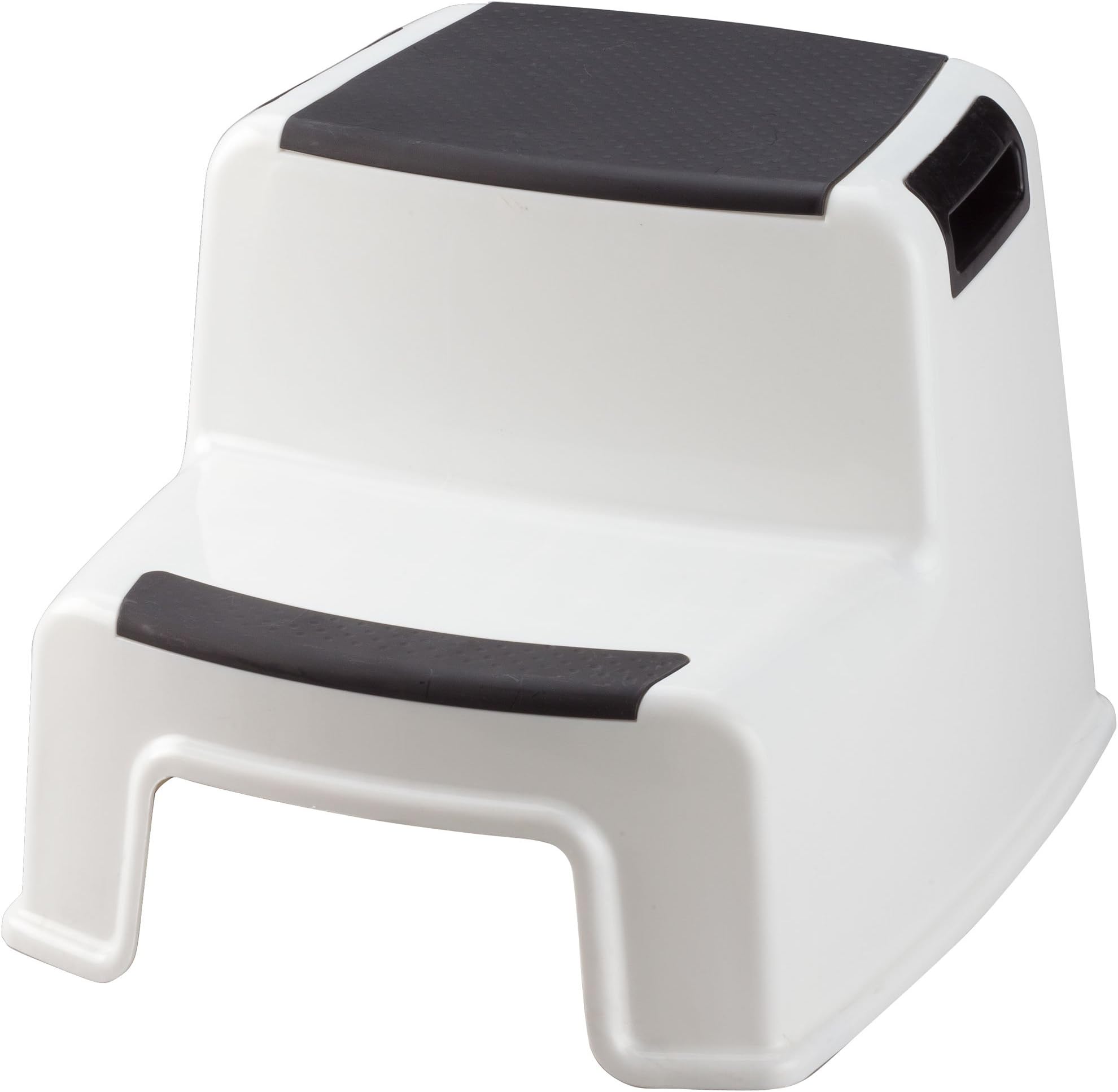 Two-Tier Portable Stepping Stool - Safe and Easy 2-Step Design | Textured Surfaces, Sturdy, and 280 lbs Capacity | Built-in Handles | Indoor and Outdoor Use | 13 1/2" x 12" x 10 1/4, by LivingSURE