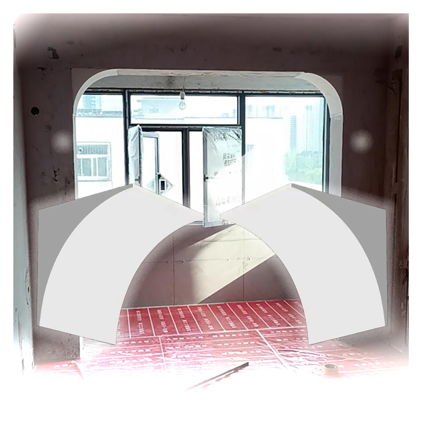 Moldura semicírculo para puerta kit lote 2 piezas varios tamaños 15 a 60 cm