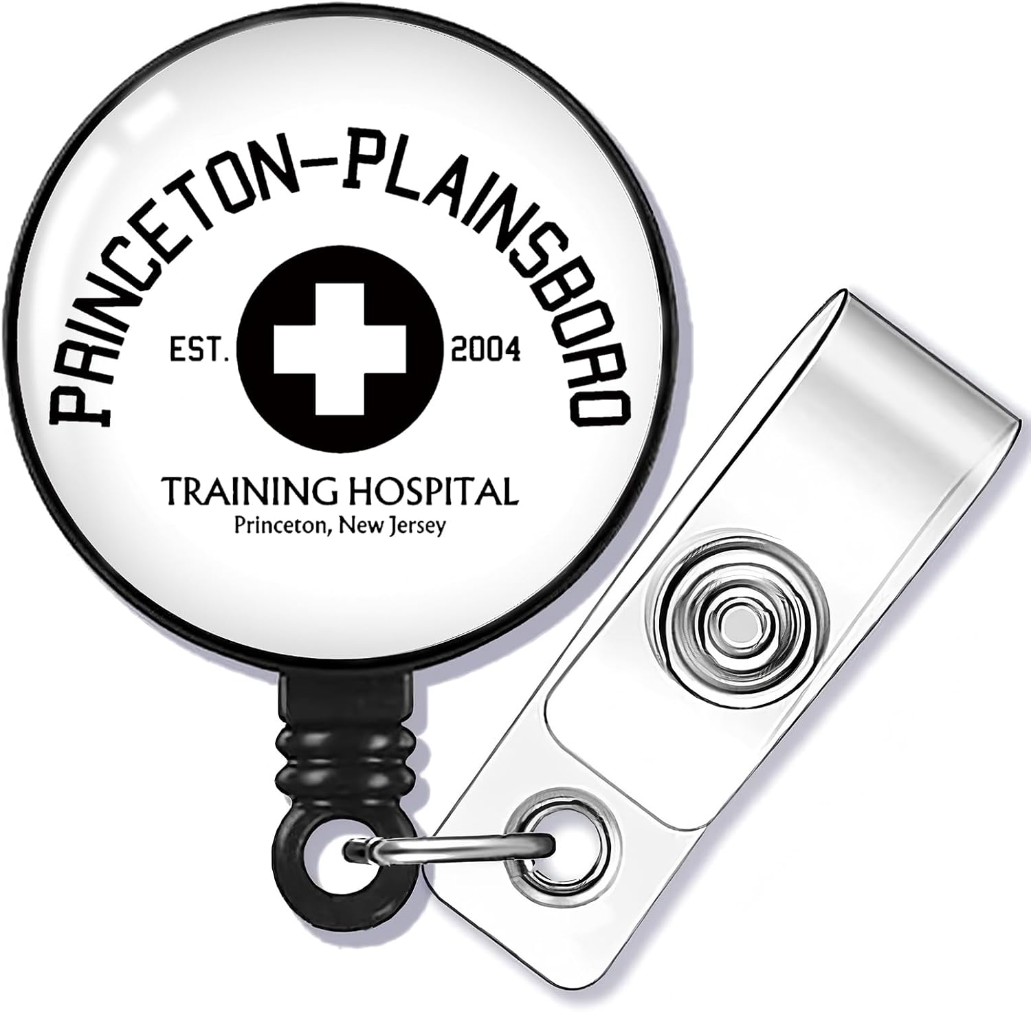 WUSUANED Princeton Plainsboro Training Hospital Badge Reel Hospital Nurse Gift Medical Department Badge Holder Medical Doctor Gift (Princeton BR)