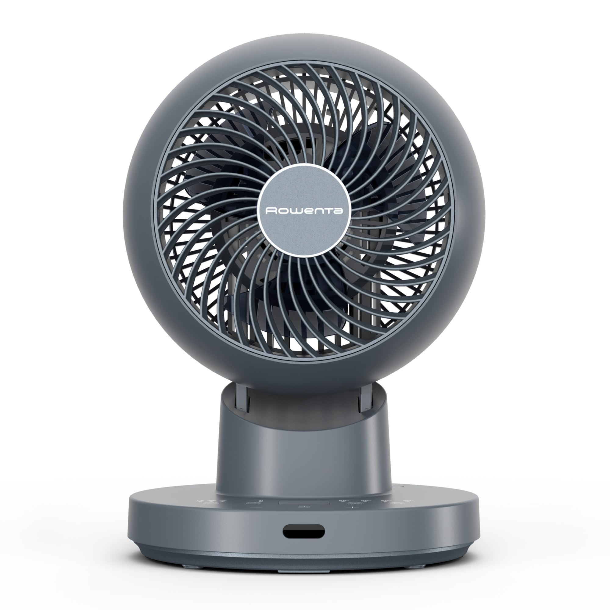 Rowenta Turbo Swift Compact, Ventilatore da Tavolo Silenzioso a 3 Modalità e 12 Velocità, con Modalità Silent Night, Oscillazione Multidirezionale, QV5041F0