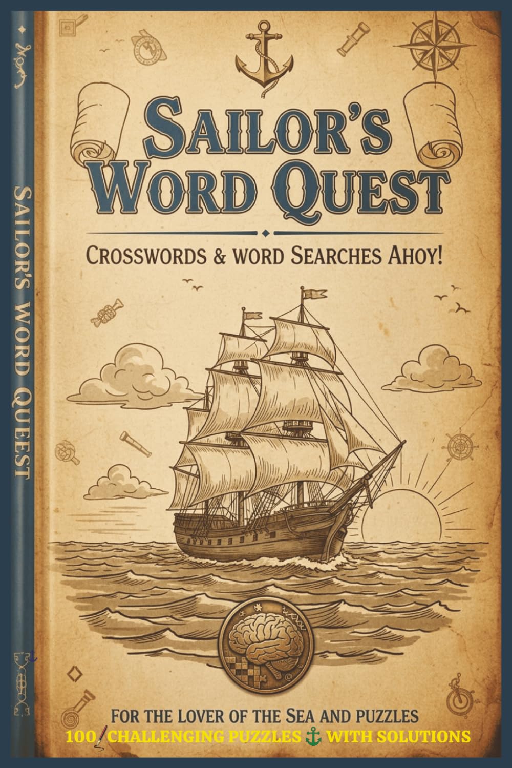 Sailors Puzzle Voyage: Nautical Crosswords and Word searches for relaxation and fun