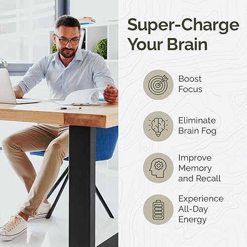 Miniatura 3 de Lift - Suplemento de hongo melena de león con creatina, apoya la concentración, la memoria y la energía, el cerebro y el rendimiento, 60 cápsulas