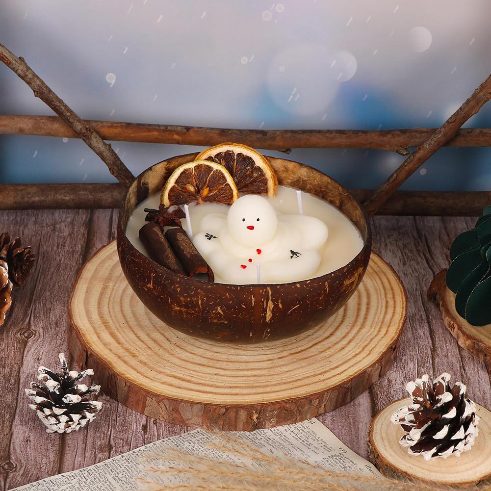 Vela de Cera de Soja perfumada con y muñeco de Nieve derretido navideño para aromaterapia y decoración