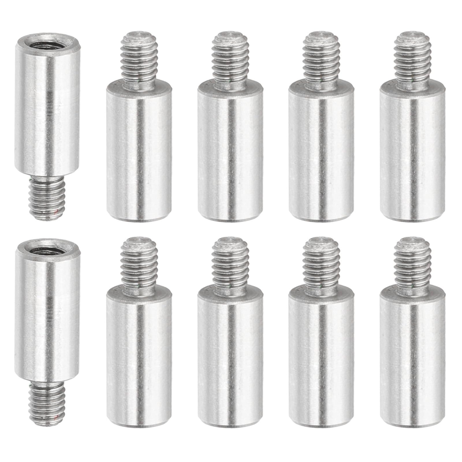 PATIKIL 10 Pcs M3x10+4mm Stainless Steel Standoff Extension Posts Screws,Metric Male Female Thread Adapters Spacer for PCB,Quadcopter Drone,Computer & Circuit Board Assortment Kit