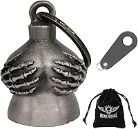 Vista 25 de Dream Apparel Campanas de motocicleta para motociclistas, accesorios de campanas pesadas y llavero para la suerte