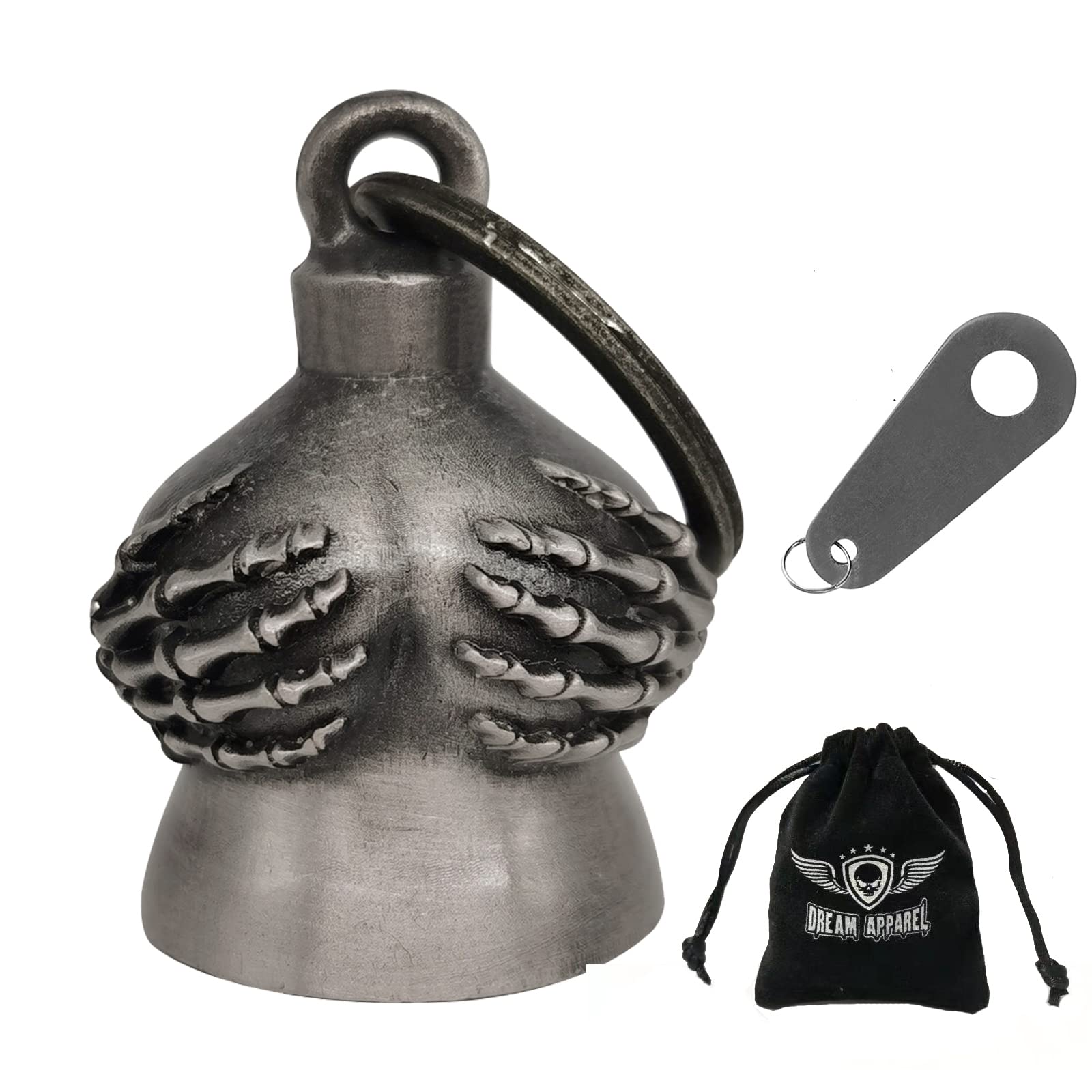 Dream Apparel Motorcycle Ride Bell For Bikers, Heavy Spirit Bells Accessory And Key Chain For Luck