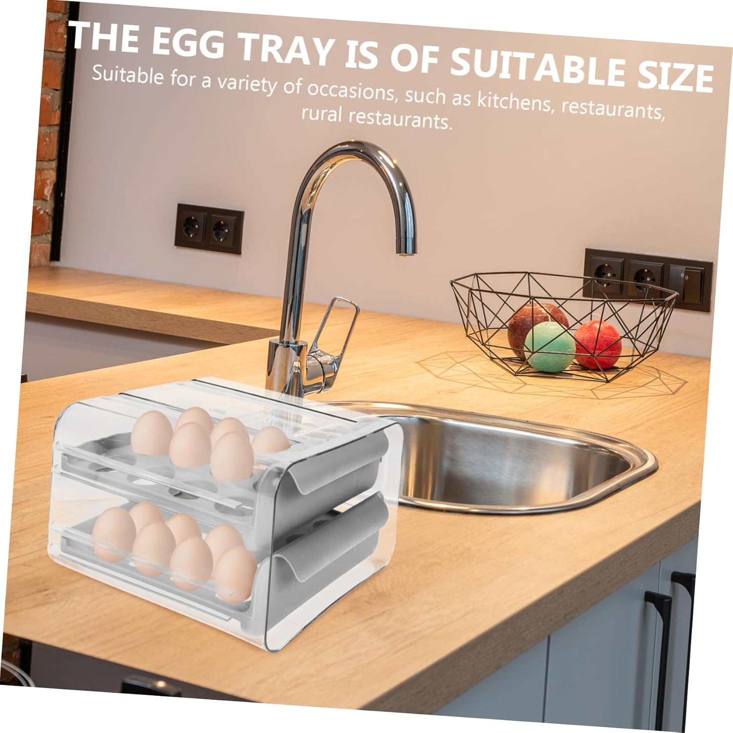 2pcs Wear-Resistant Egg Drawer Multi-Function Egg Organizer Reusable Egg Organizer Thickened Egg Organizer Convenient Egg Drawer Multi-Function Egg Tray Egg Accessory re-usable