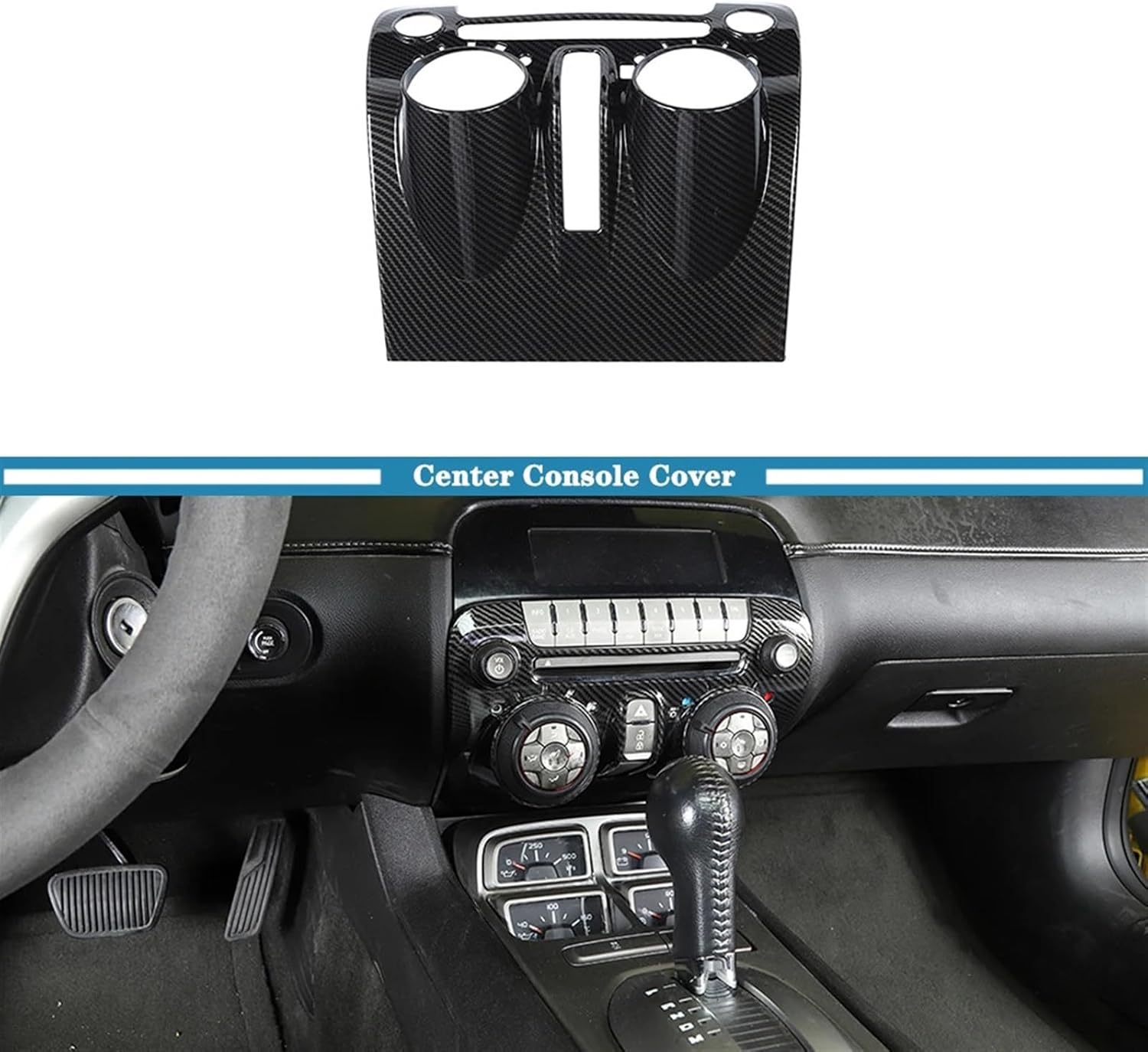 Car Center Console Control Panel Decorate Trim Cover for chevrolets Camaro 2010 2011 2012 2013 2014 2015 Interior Mouldings ABS(Red)