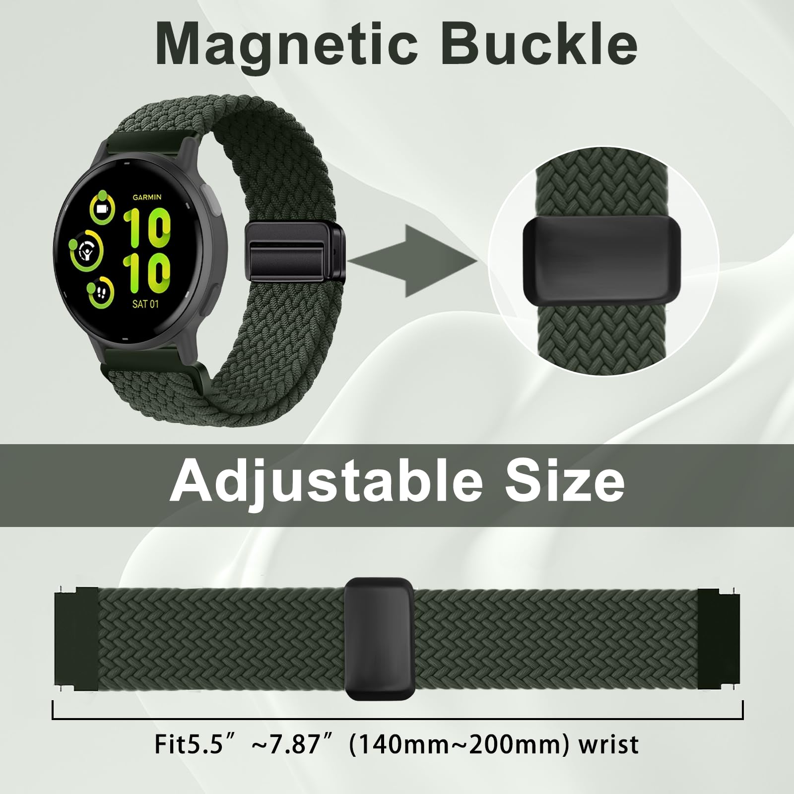 20 mm armband voor Garmin Forerunner 570 42 mm/165/165 20 mm armband voor Garmin Forerunner 570 42 mm/165/165