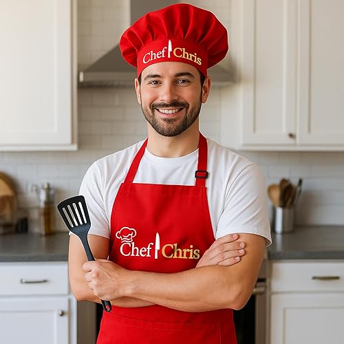 Miniatura 7 de Delantales de cocina con logotipo de foto personalizado para mujeres y hombres, delantal de cocina personalizado para adultos, delantal de chef de
