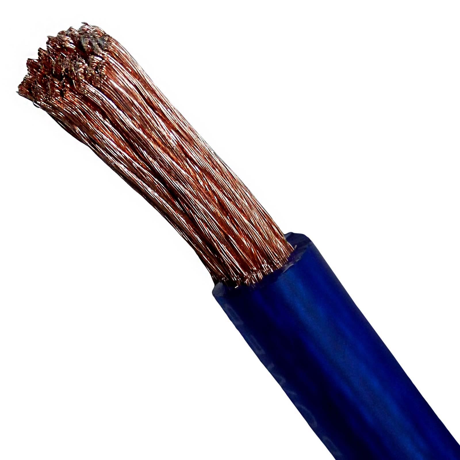 Bass Rockers - Cable de alimentación flexible (calibre 4, AWG de 20 pies, revestimiento azul)