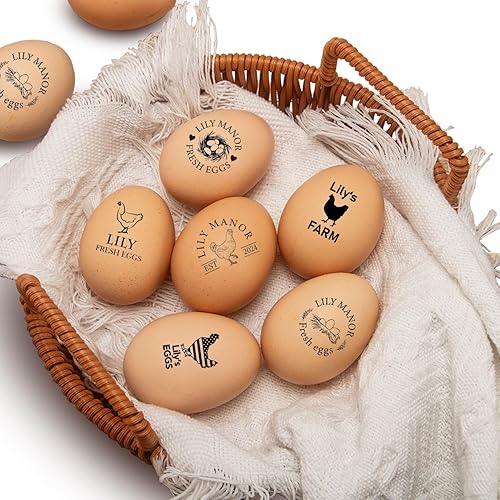 Miniatura 1 de Sellos de huevos personalizados para huevos frescos, sello de pollo de goma pertsonalizado con tu propio diseño, marcado para huevos frescos de