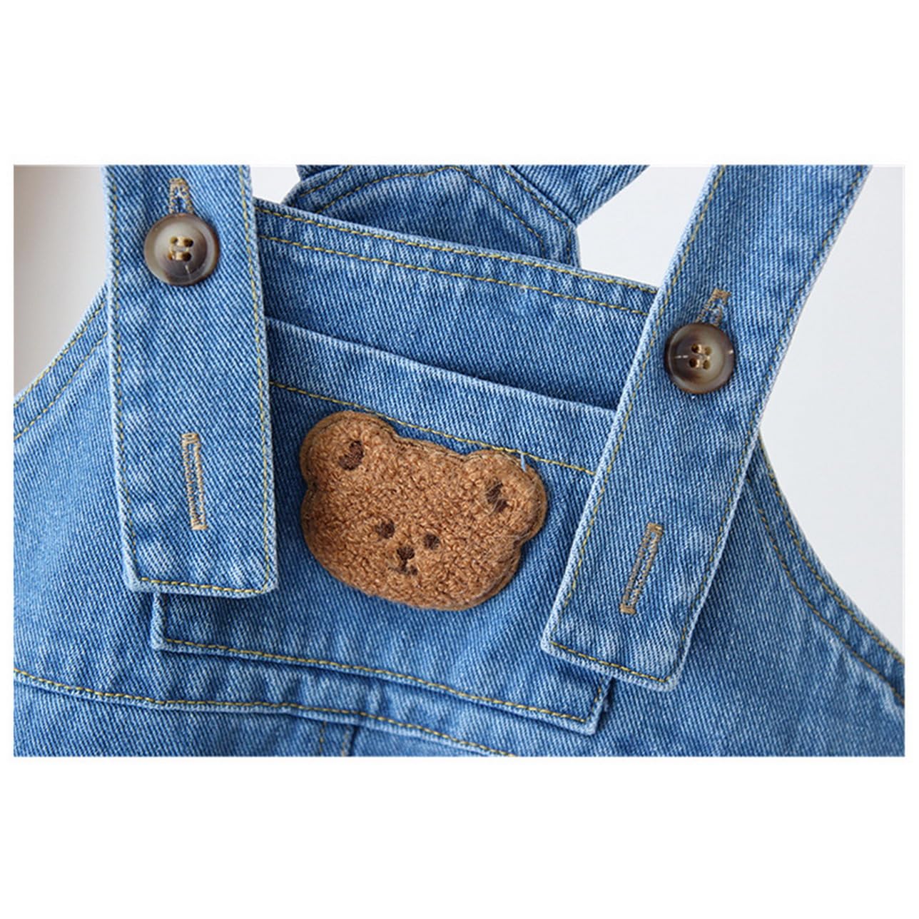Salopette Jeans da Neonato Bimbo Jumpsuit Pantaloni Tute Outfit, Infant Denim Pagliaccetto Tuta Neonato Jeans Tuta, One Piece Tasca con Bottoni Tuta Abbigliamento Autunnale