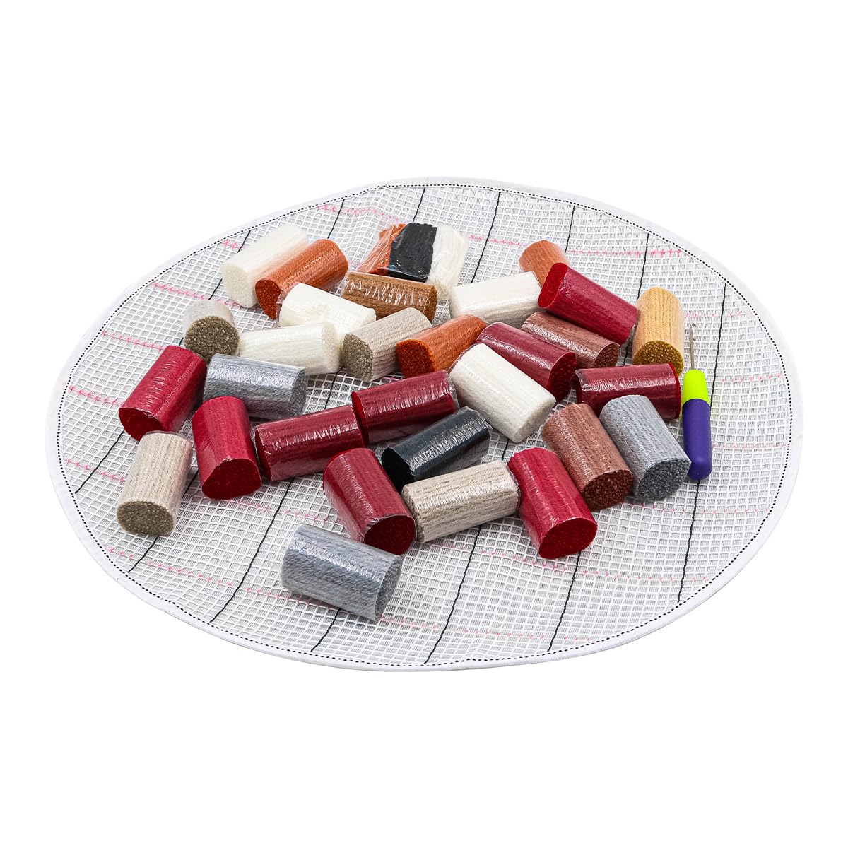 Set di tappeti con Gancio di Chiusura, Moquette annodata, tappeti Ricamati a Punto Croce, Kit di Strumenti per la creazione di tappeti con Gancio di Chiusura Fatti a Mano Fai-da-Te (Cane)